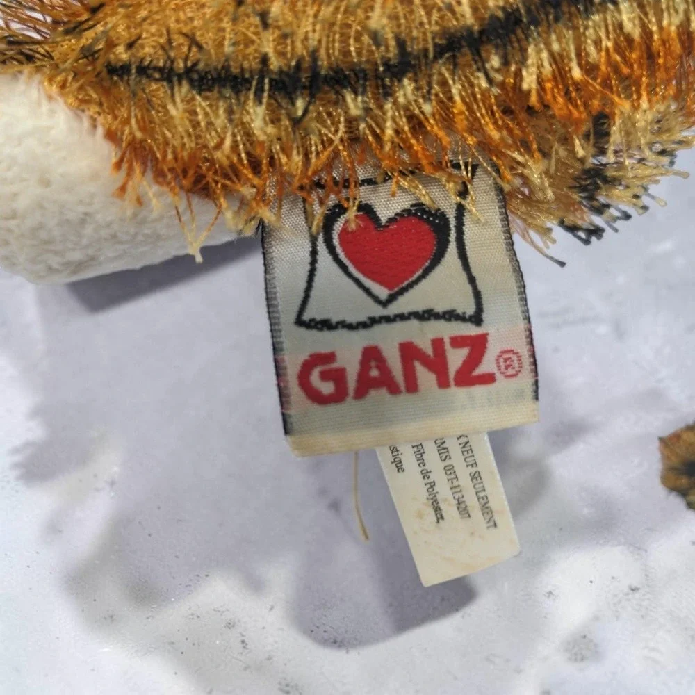 Ganz Lil Kinz Striped Alley Cat HS042 Plush 2007 Orange Tiger Stuffed Animal Toy